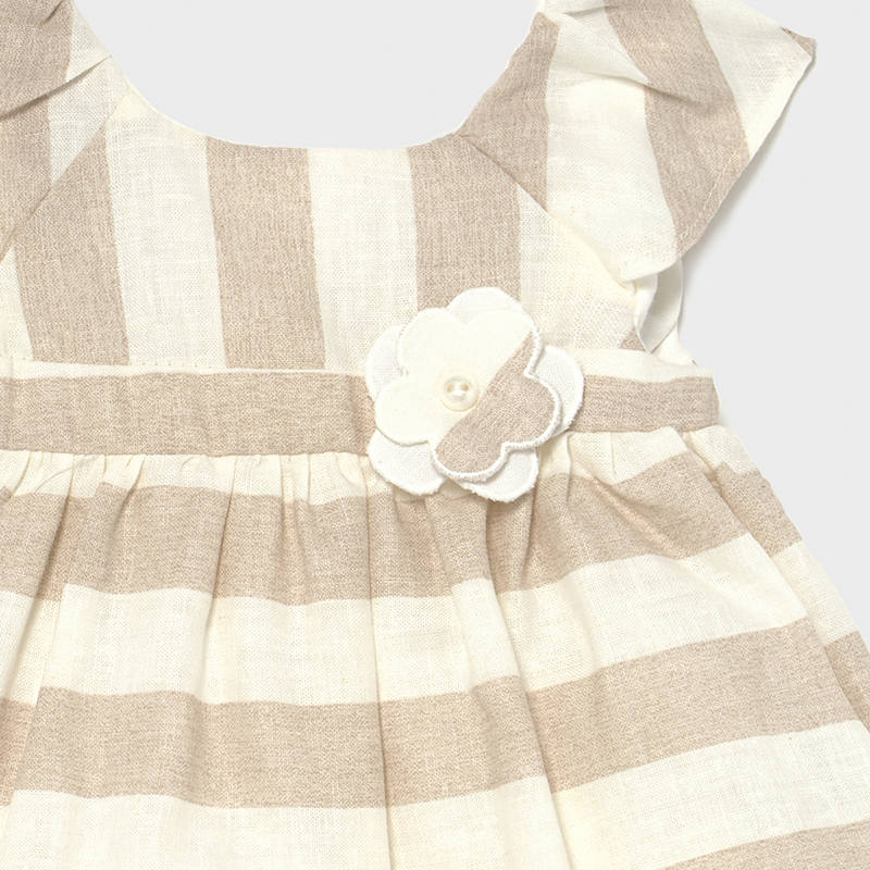 Mayoral Baby Girl Linen Striped Dress