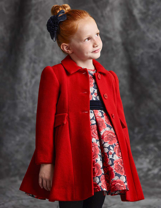 Abel & Lula Red Wool Coat