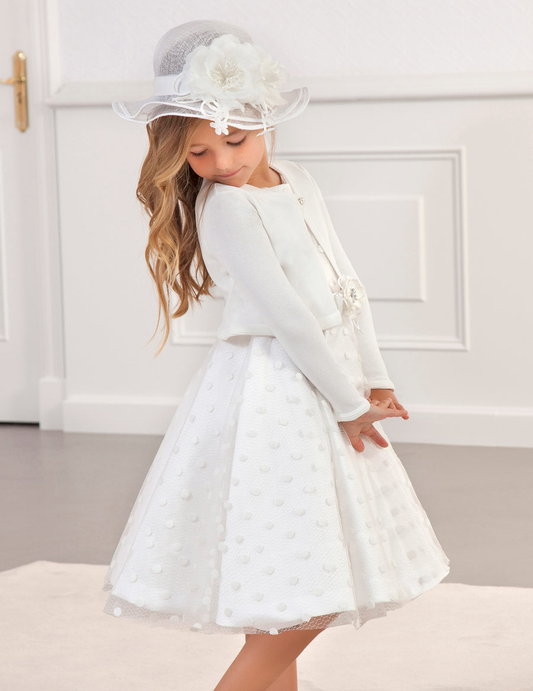 Abel & Lula White Tricot Cardigan