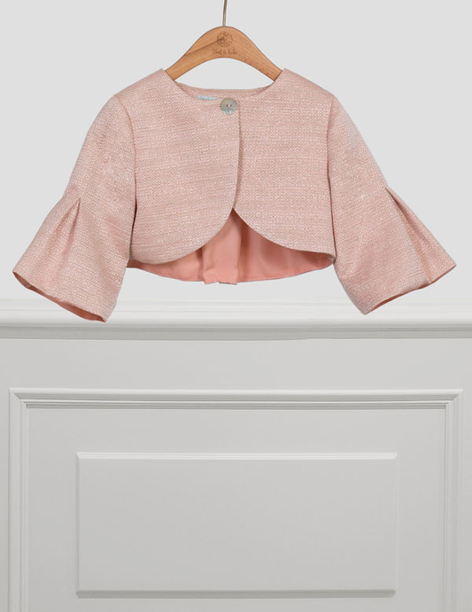 Abel & Lula Blush Textured Bolero Jacket