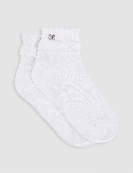 Abel & Lula White Basic Socks