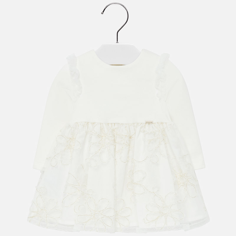 Mayoral Baby girl Embroidered Tulle Dress