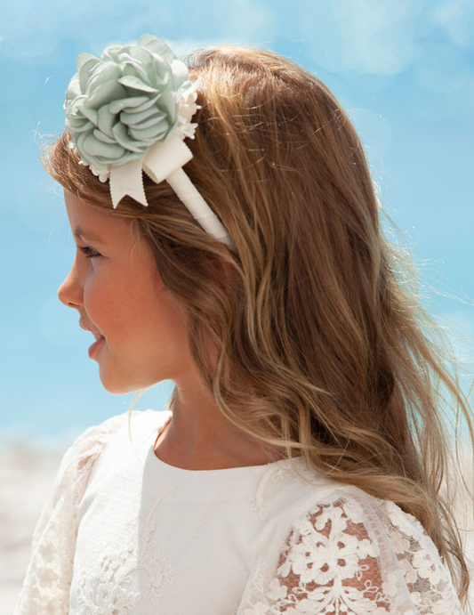 Abel & Lula Sage Green Floral Headband
