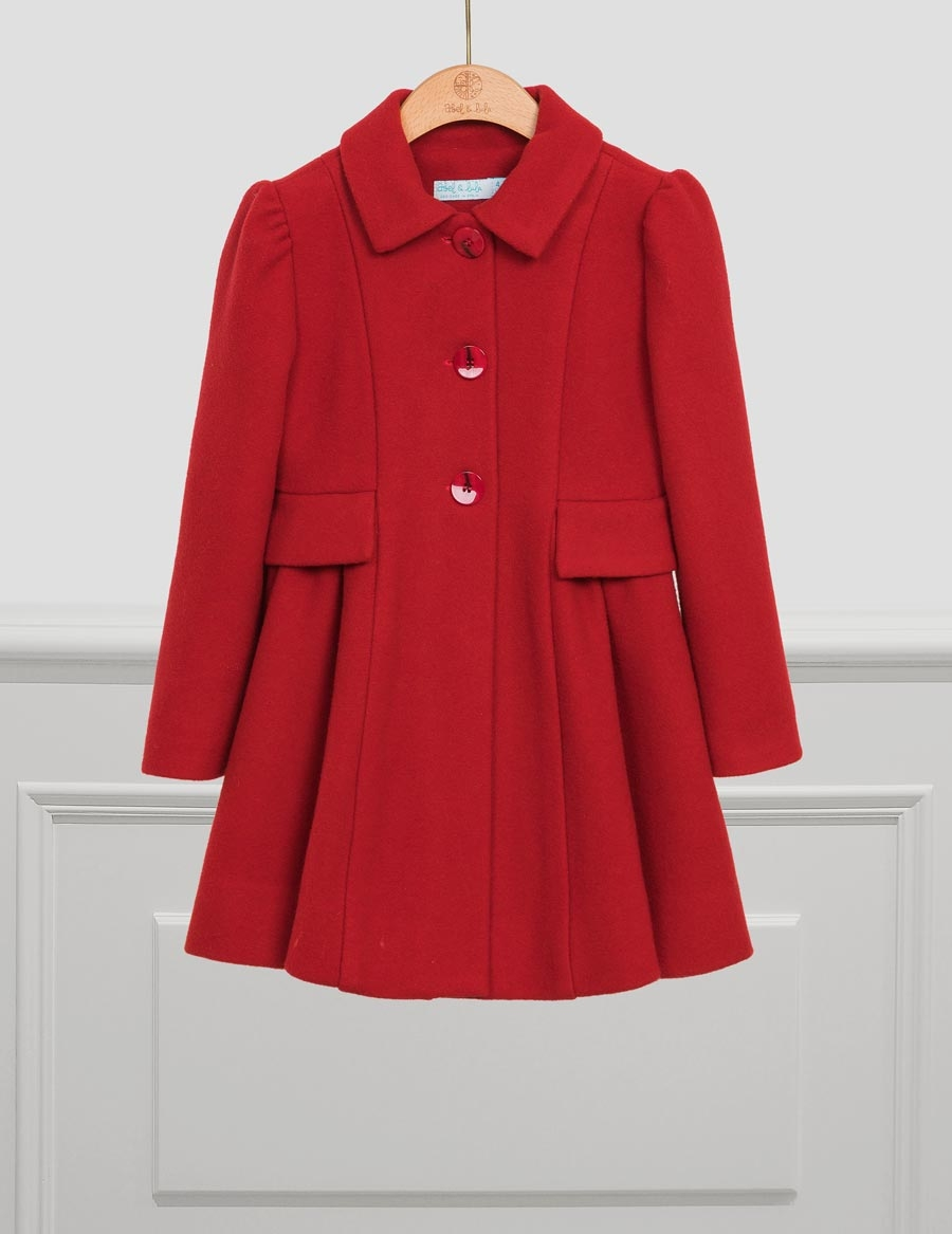Abel & Lula Red Wool Coat