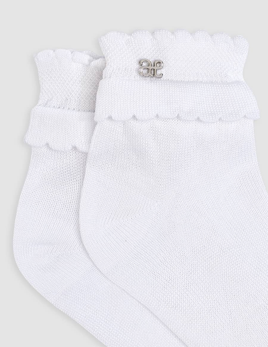Abel & Lula White Basic Socks