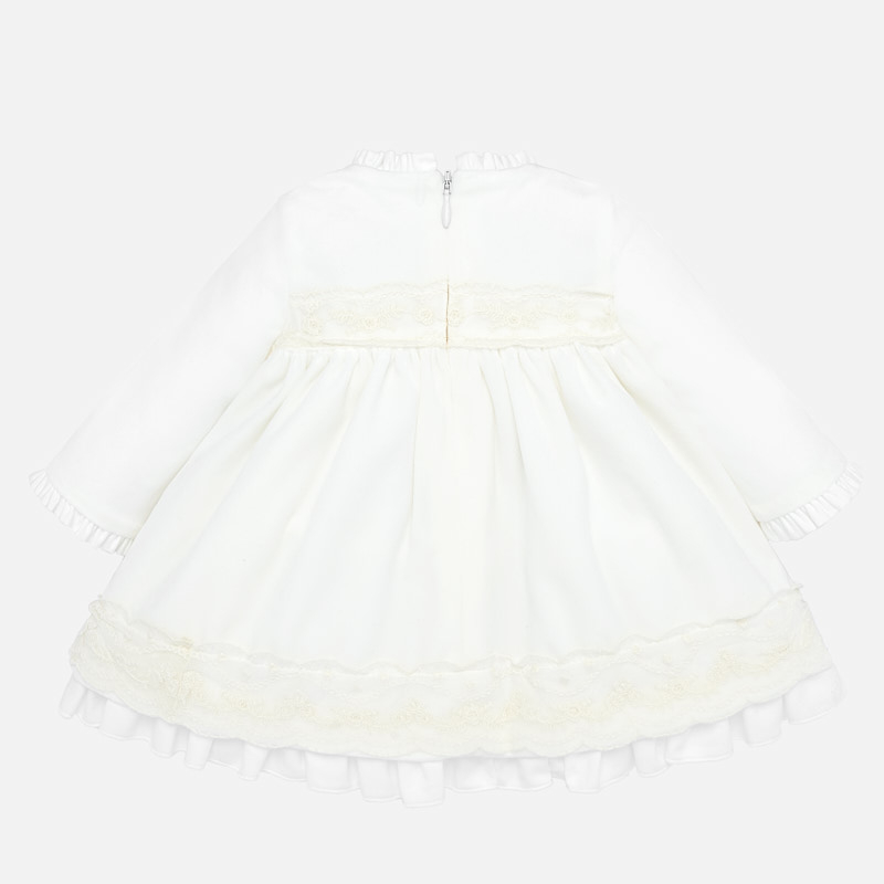 Mayoral Baby girl Velvet Dress and Bonnet