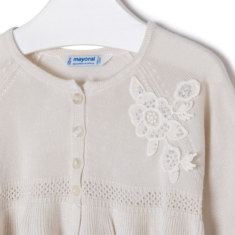 Mayoral Viscose cardigan with applique
