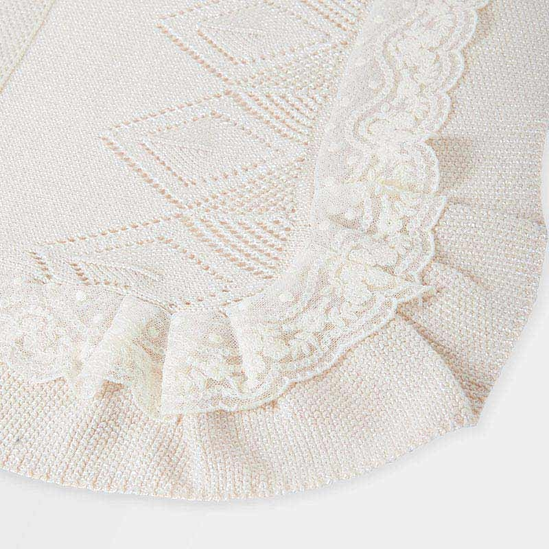 Mayoral Knit Blanket with Lace