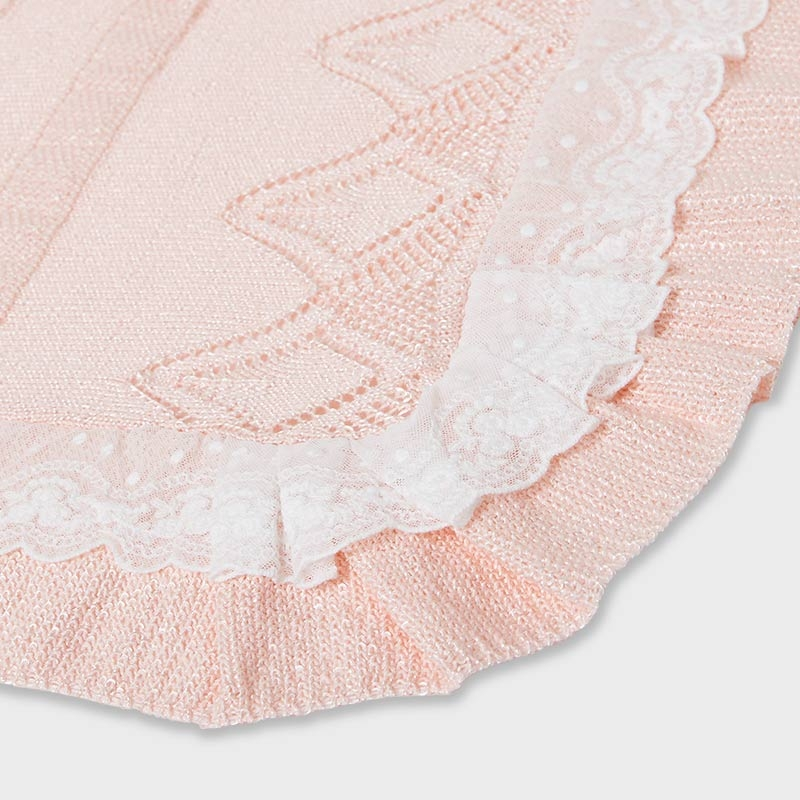 Mayoral Knit Blanket with Lace
