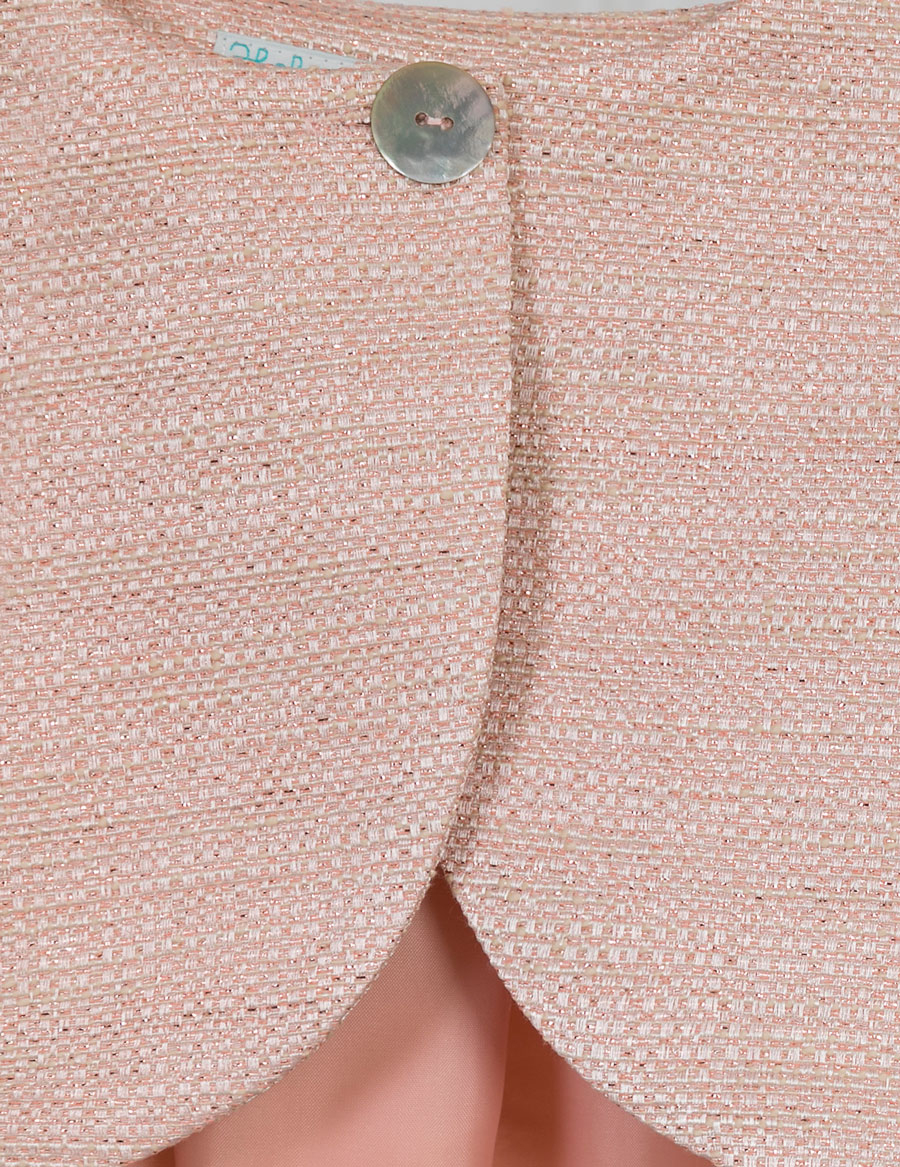 Abel & Lula Blush Textured Bolero Jacket