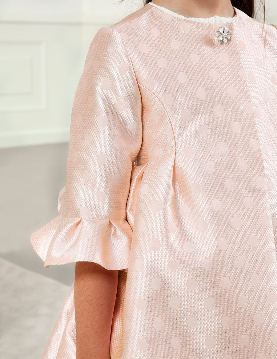 Abel & Lula Rose Glitter Jacquard Coat