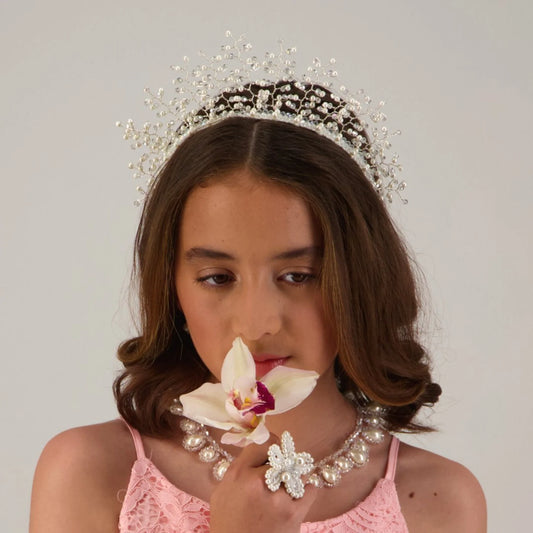 The Love & Faith Freshwater Pearl Crown Headband