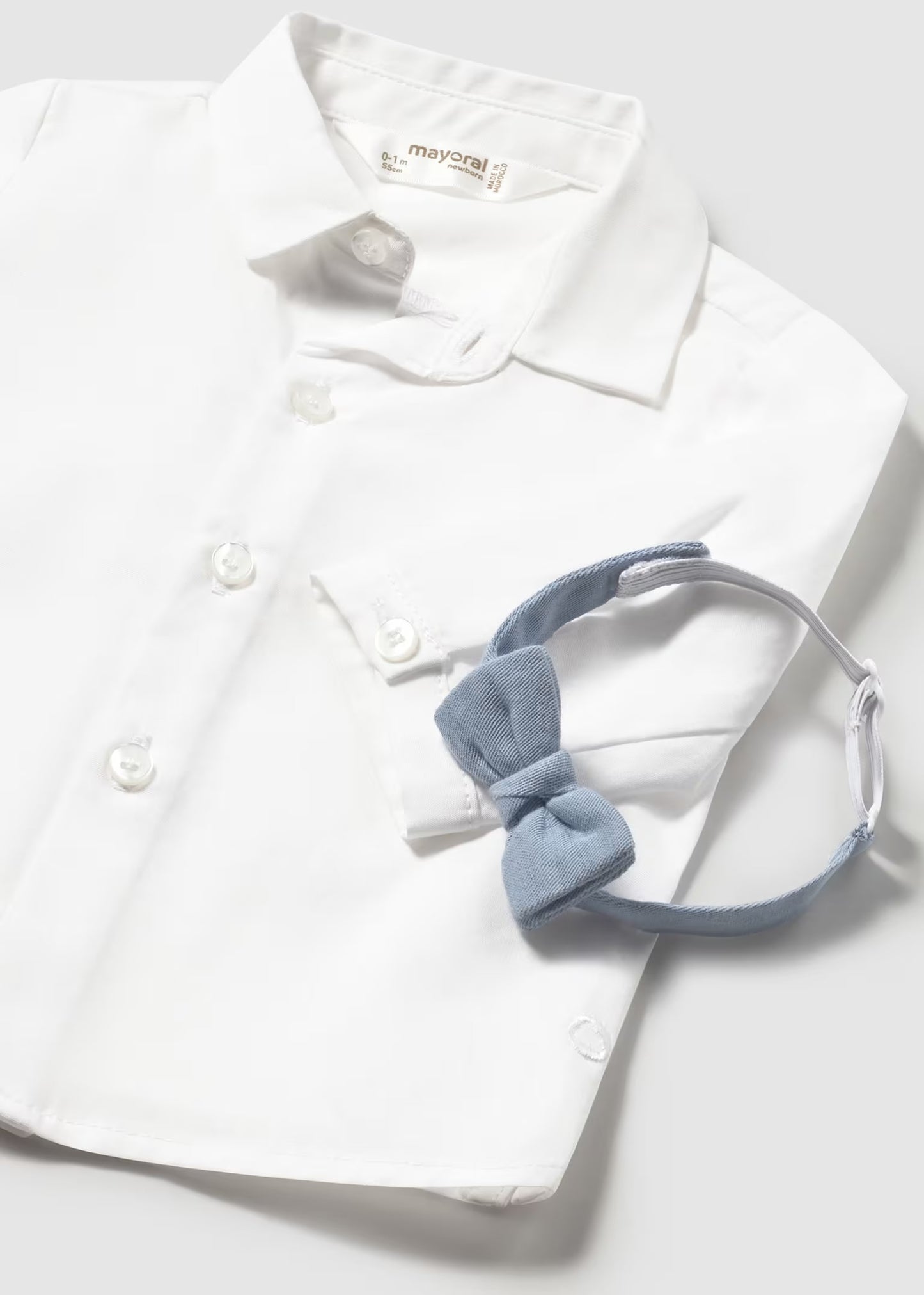 Mayoral Newborn Boy Bow-tie Shirt/Pants with Suspenders