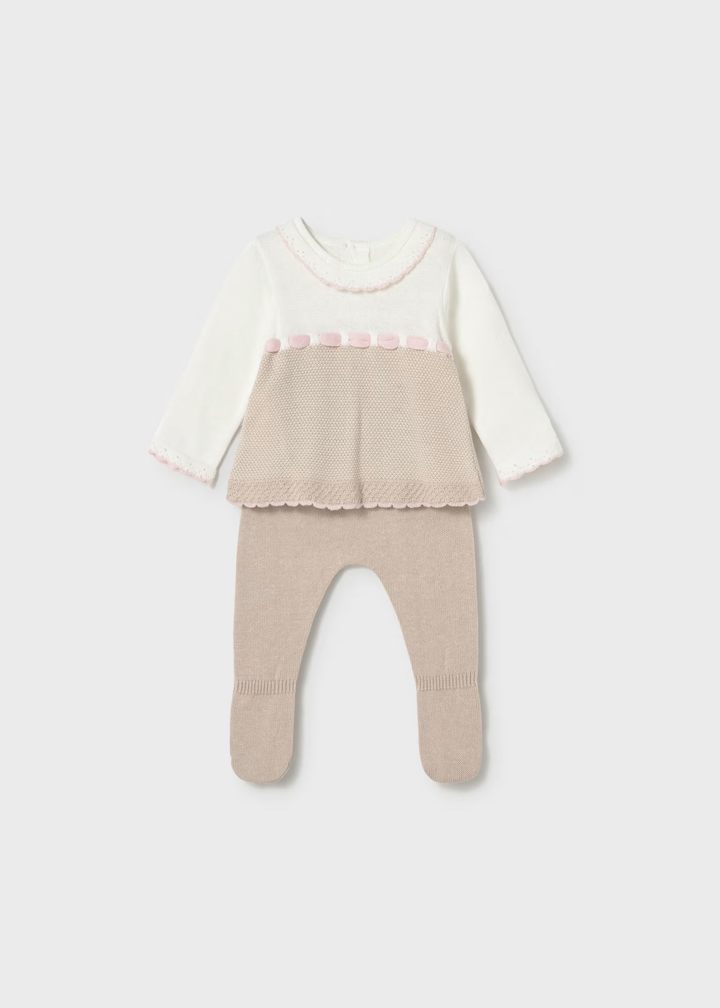 Mayoral Newborn Girl Knit Pants and Sweater Set