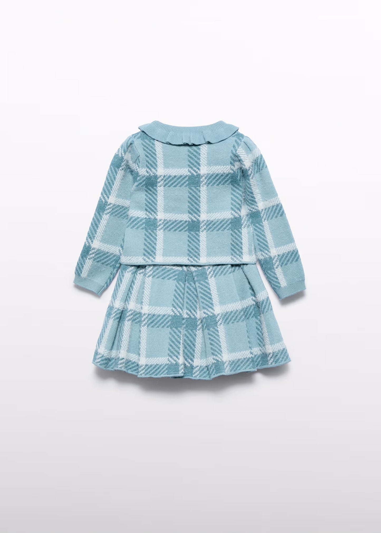 Abel & Lula Baby Girl Plaid Knit Skirt Set
