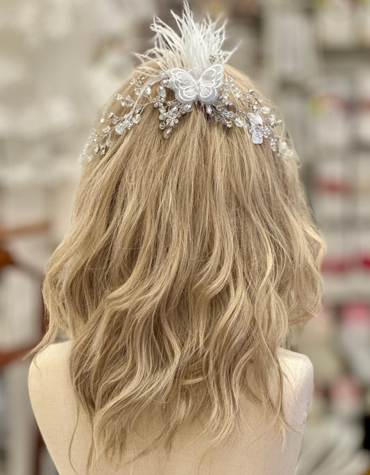 Butterfly Rhinestone Comb