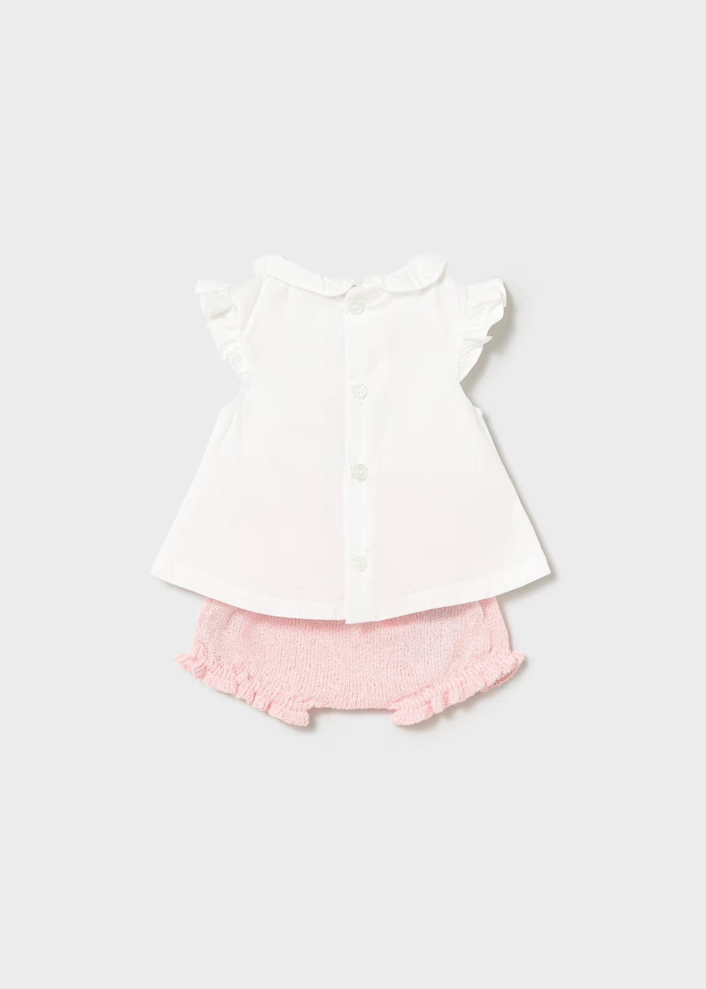 Mayoral Newborn Girl Bloomers and Ruffled Blouse Set