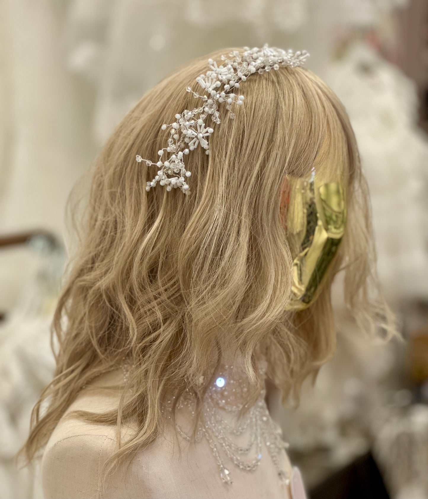 ST Crystal Beaded Flower Headpiece