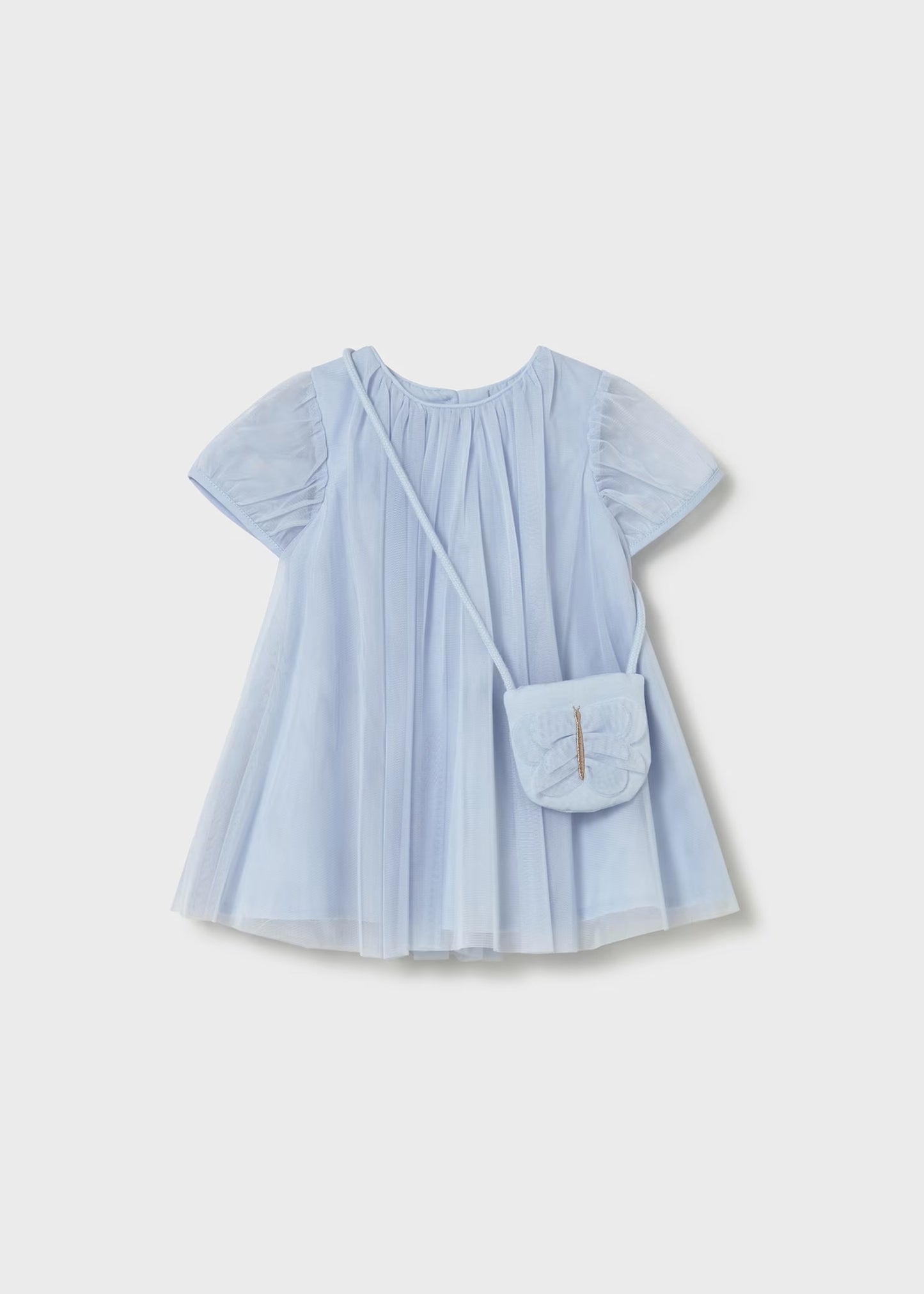 Mayoral Baby Tulle Dress with Crossbody bag