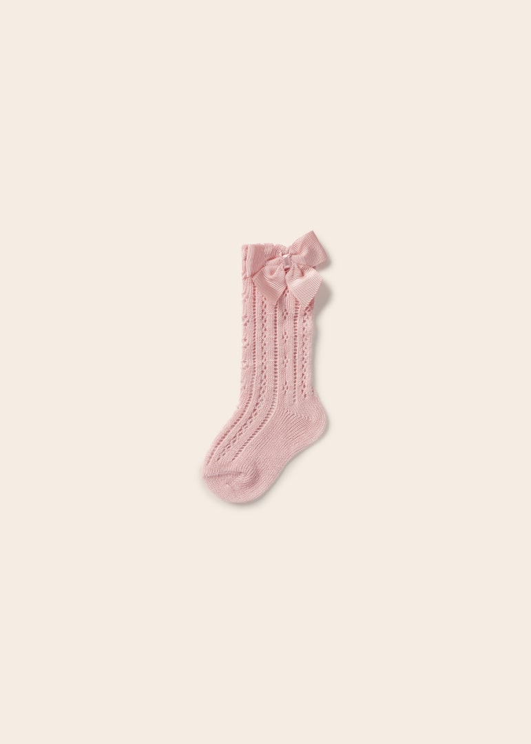 Mayoral Long Knit Socks with Bow