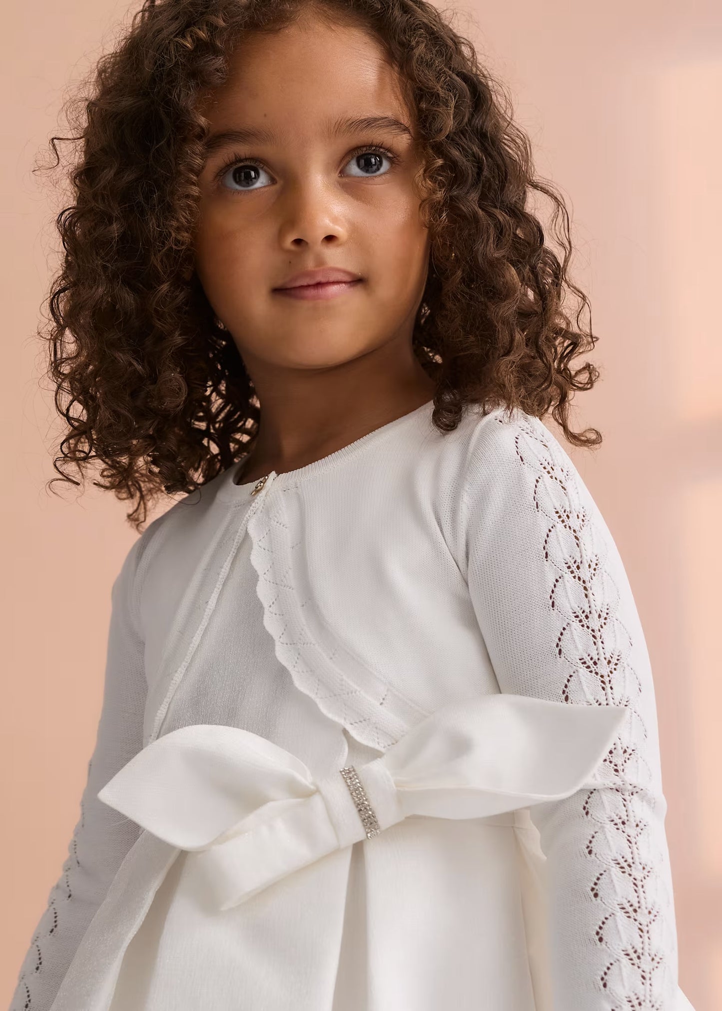 Abel & Lula Girl Knit Crop Cardigan