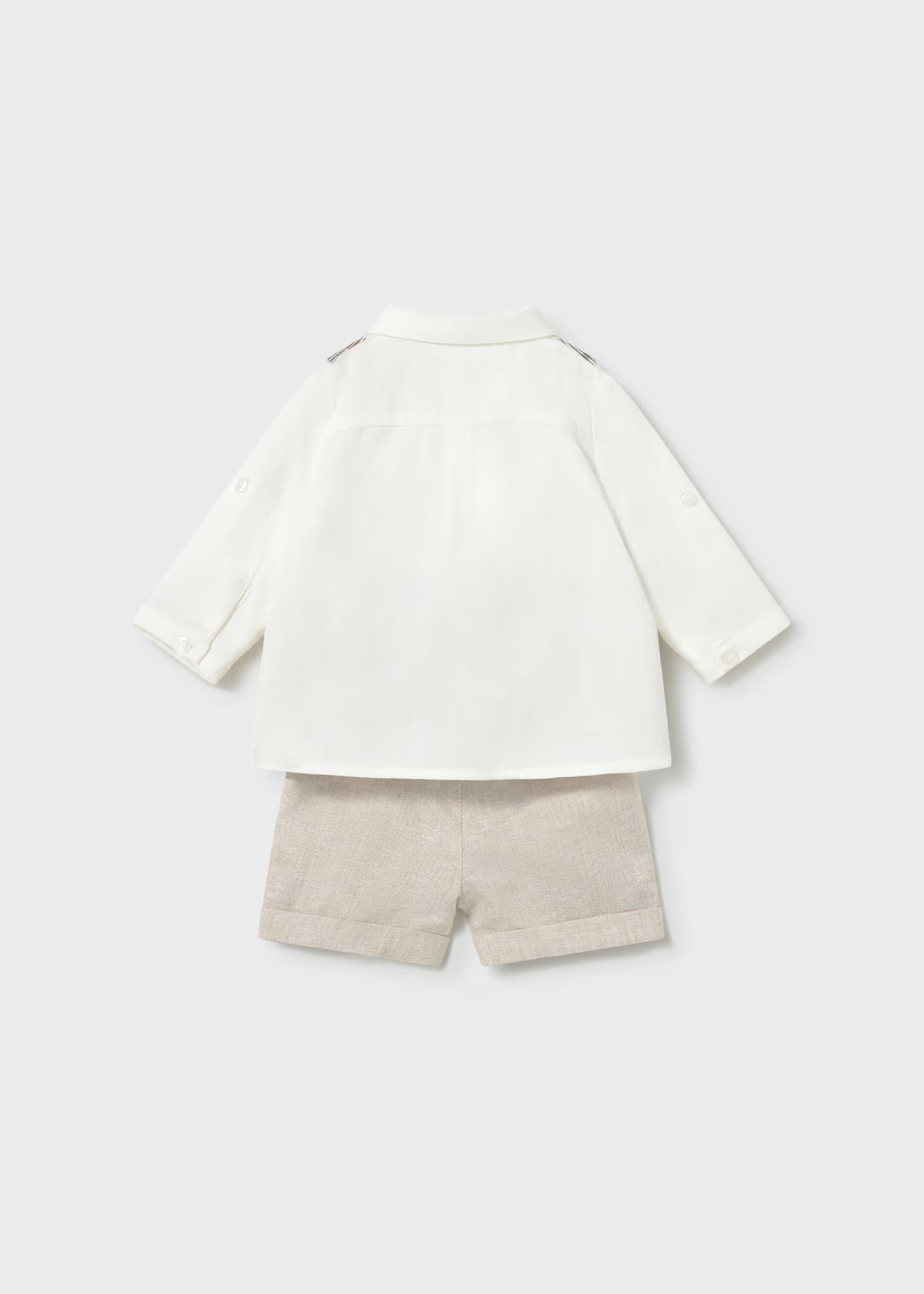 Mayoral Newborn Boy Shorts and Shirt with Faux Vest Set