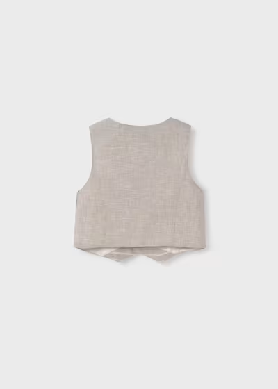 Abel & Lula Boy Set Of Linen Shirt And Pants, Vest