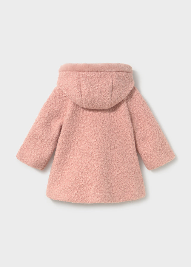 Mayoral Hooded Boucle Coat