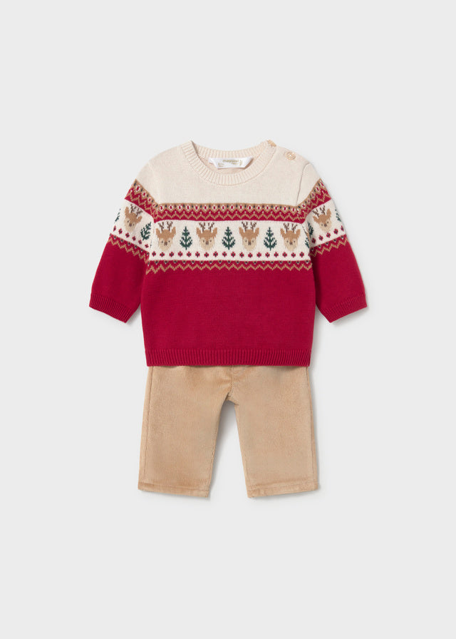 Mayoral Infant Boy 2pc Reindeer Sweater w/Pants