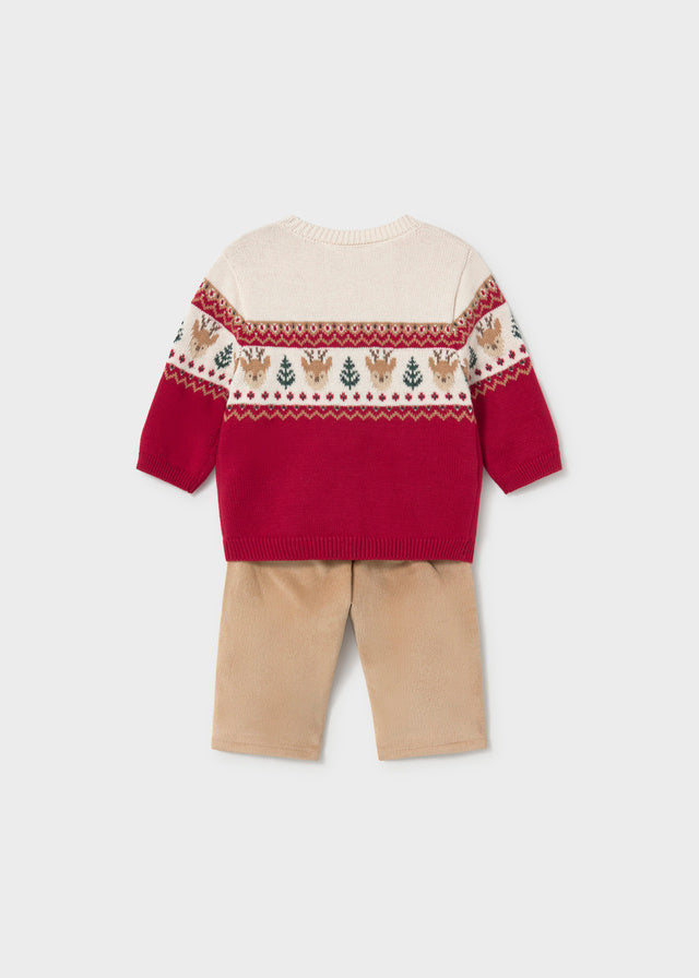 Mayoral Infant Boy 2pc Reindeer Sweater w/Pants
