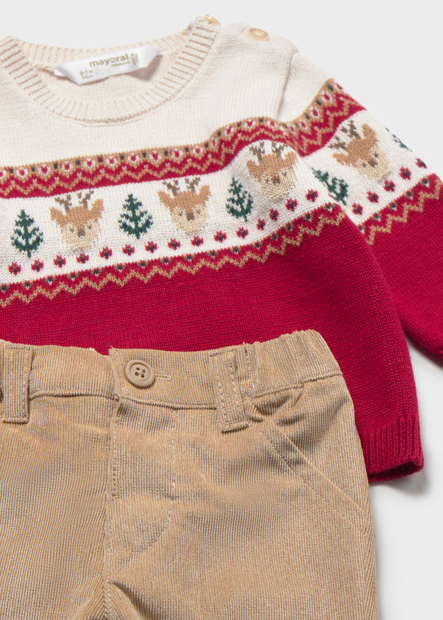 Mayoral Infant Boy 2pc Reindeer Sweater w/Pants