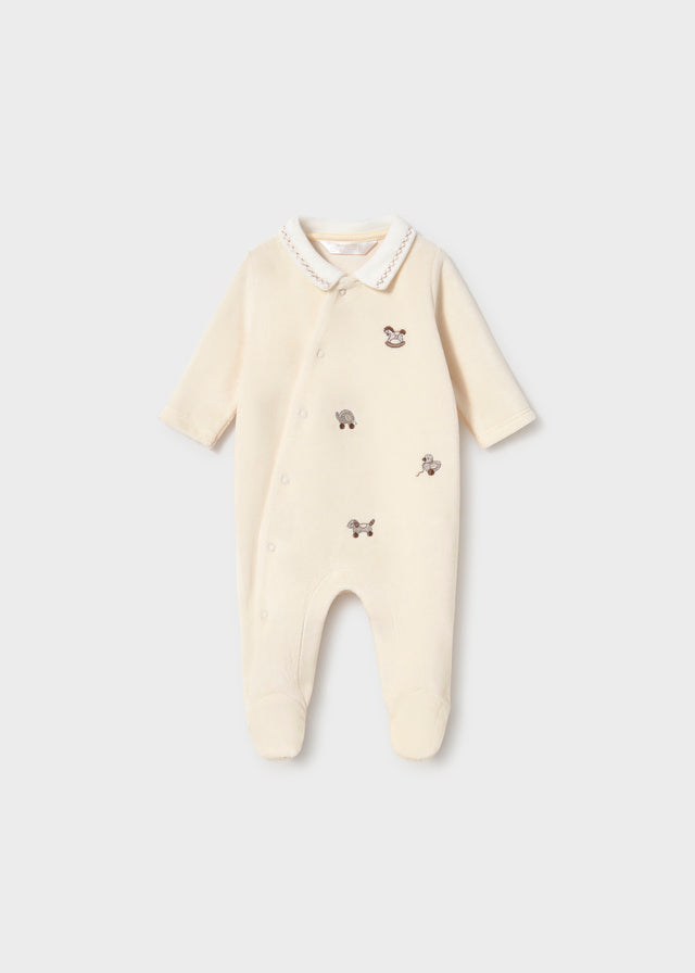Mayoral Velour Footie