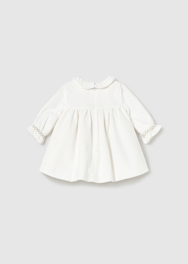 Mayoral Baby Velour Dress w/Smocking