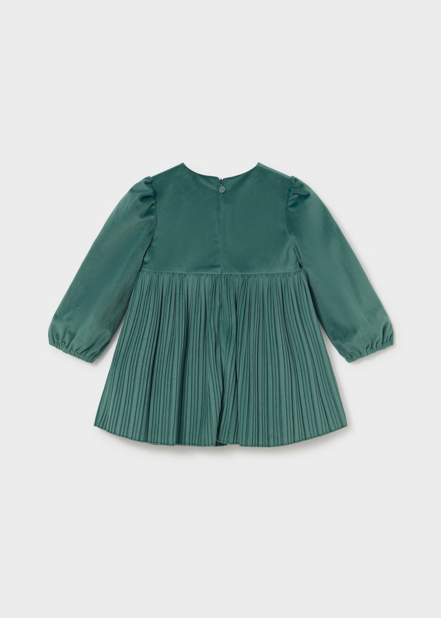 Mayoral Velvet Pleated Dress