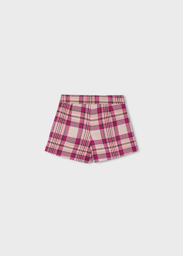 Mayoral Girl 2pc Cardigan & Plaid Skorts Set