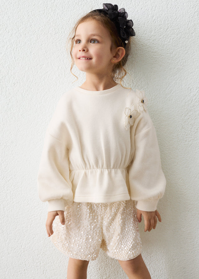 Mayoral Girl 2pc Sequin Shorts Set