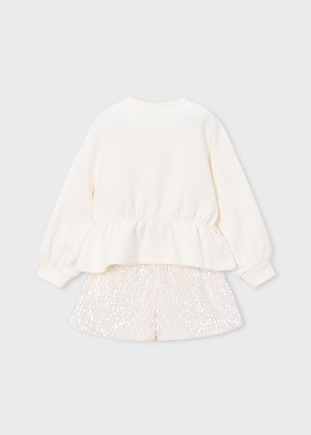 Mayoral Girl 2pc Sequin Shorts Set