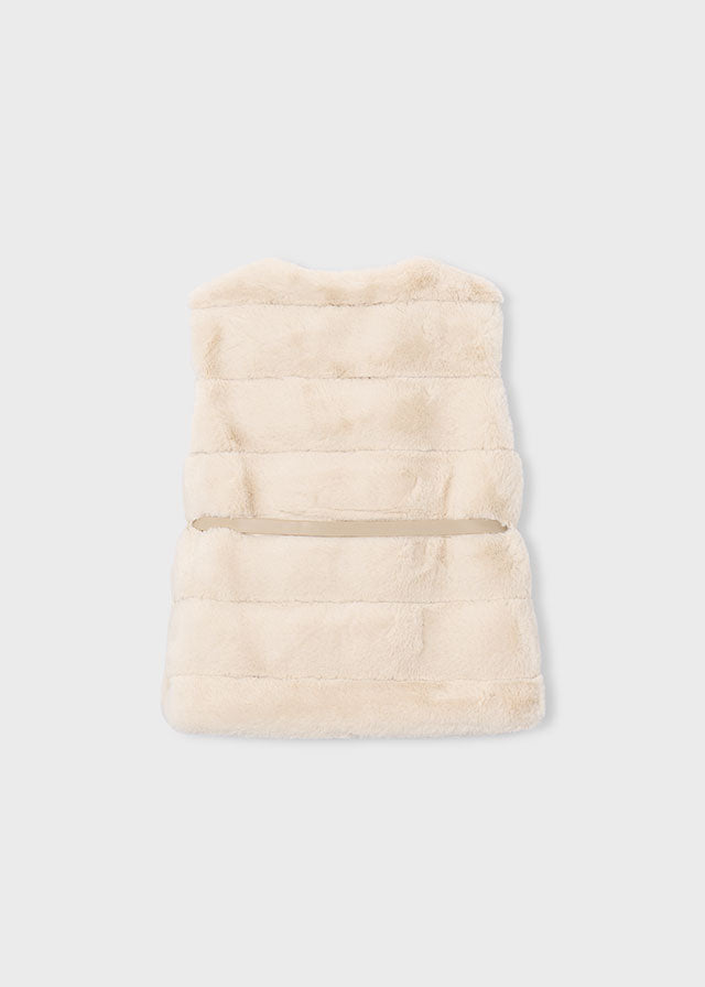 Mayoral Faux Fur Belted Vest