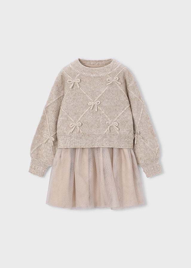 Mayoral 2pc Sweater & Tulle Dress