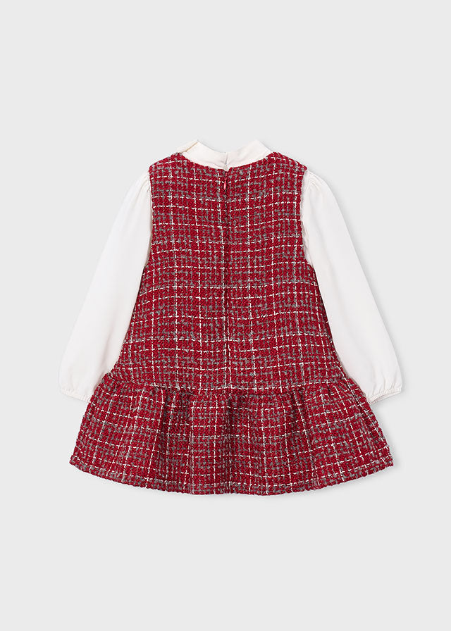 Mayoral Girl Pinafore Tweed Dress