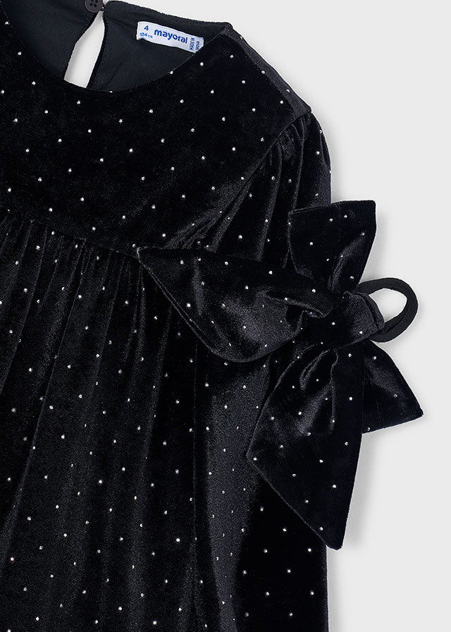 Mayoral Girl P.Dot Velvet Dress