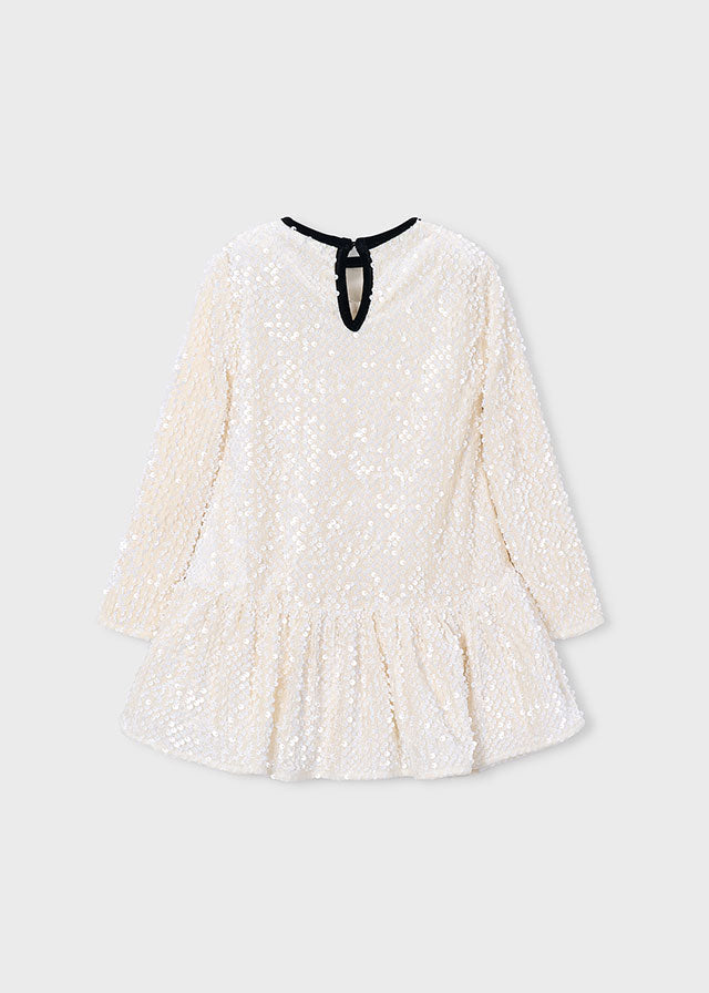 Mayoral Sequin Dress w/Bow