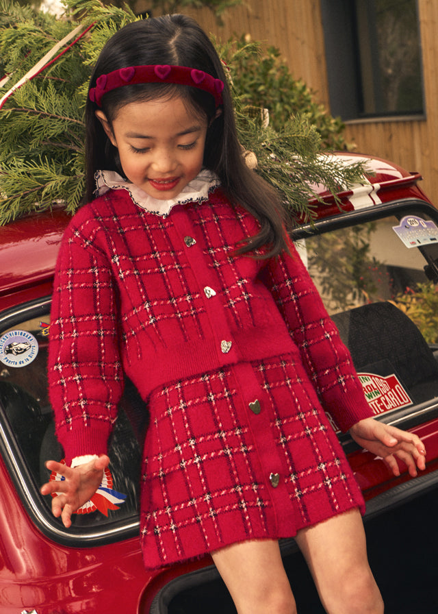 Mayoral 2pc Knit Plaid Set