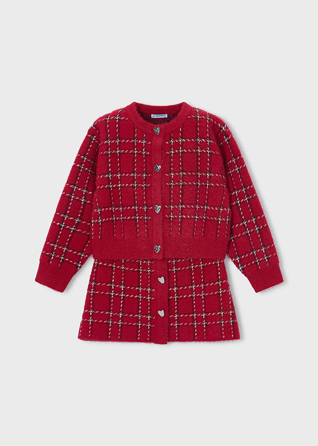 Mayoral 2pc Knit Plaid Set