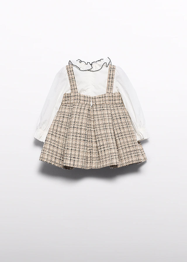 Abel & Lula Girl Tweed Pinafore Dress