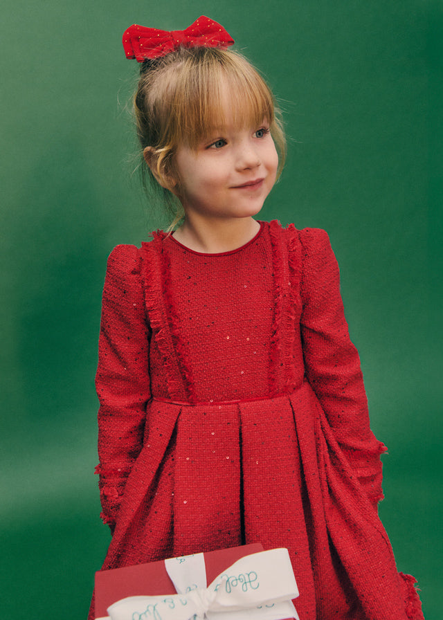 Abel & Lula Sequin Tweed Dress