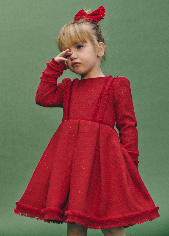 Abel & Lula Sequin Tweed Dress
