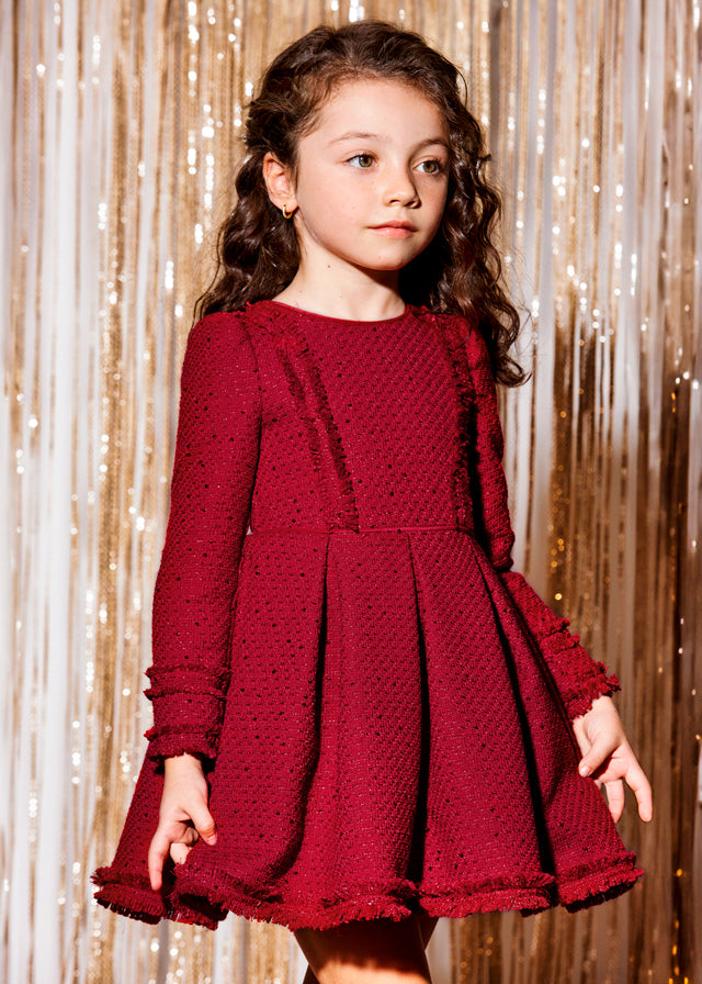 Abel & Lula Sequin Tweed Dress