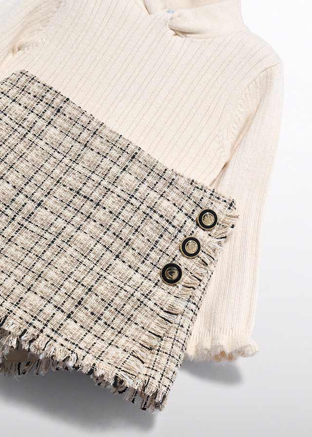Abel & Lula Sweater & Tweed Shorts Set