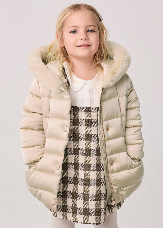 Abel & Lula Satin Puffer Coat